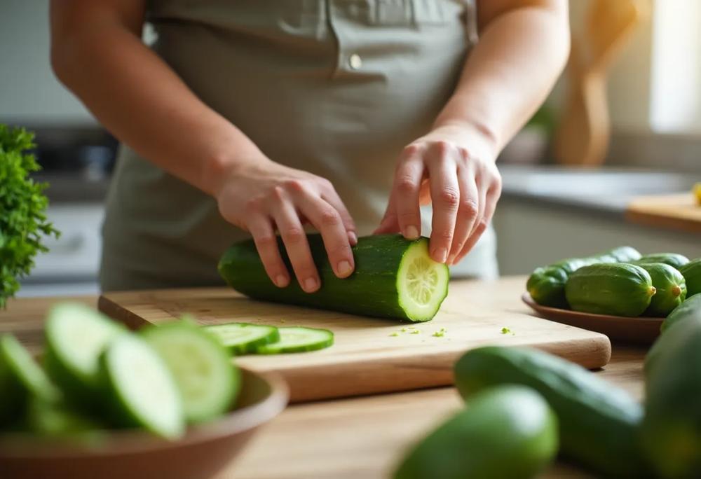 cucumber peeling